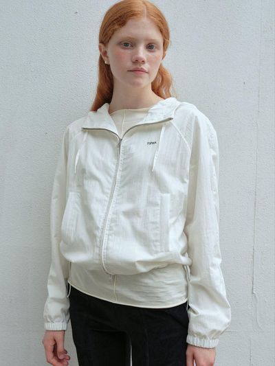 TRWA Hooded Track Top Zip-Up Jacket (white)