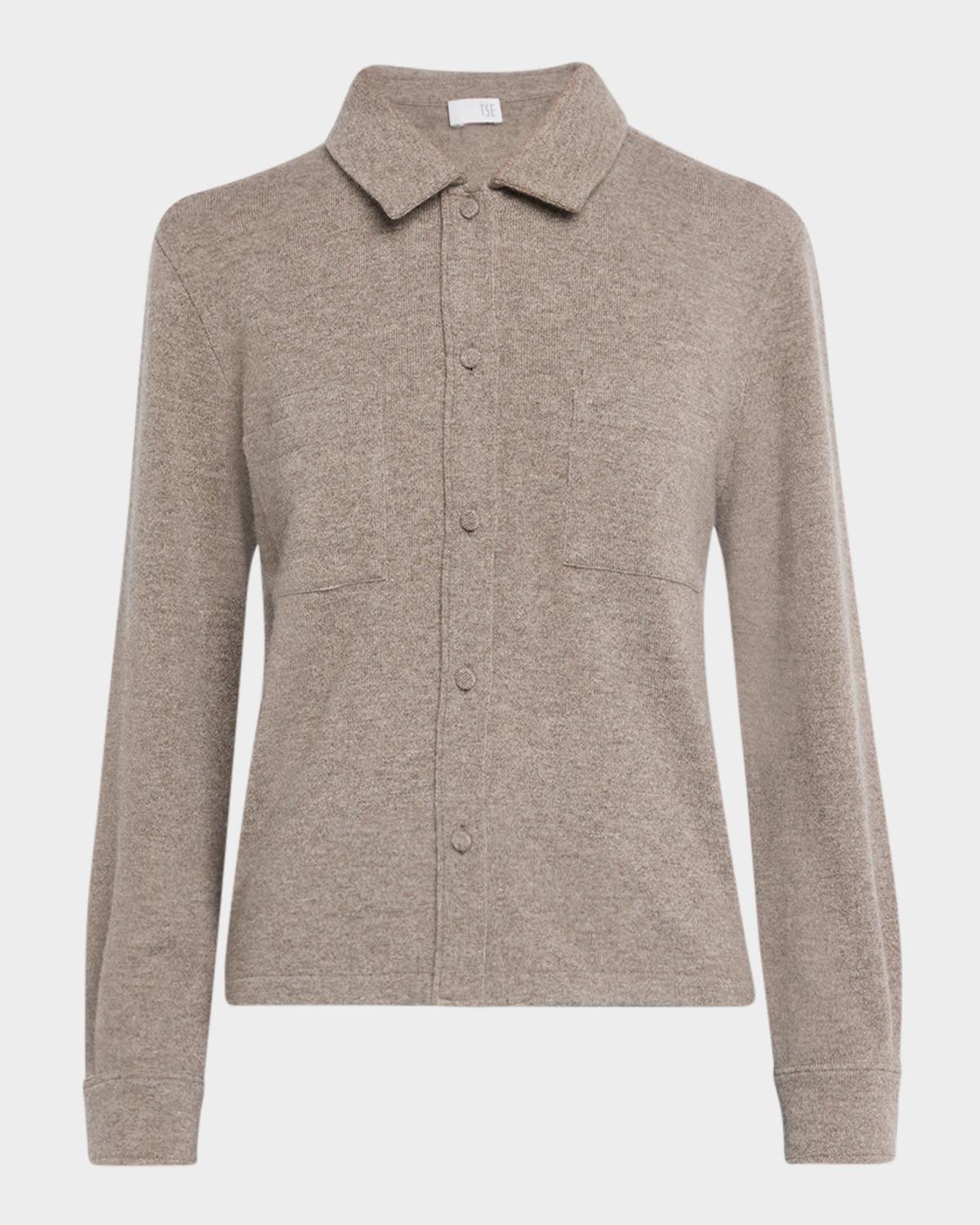 TSE Cashmere Cashmere Button-Front Shirt