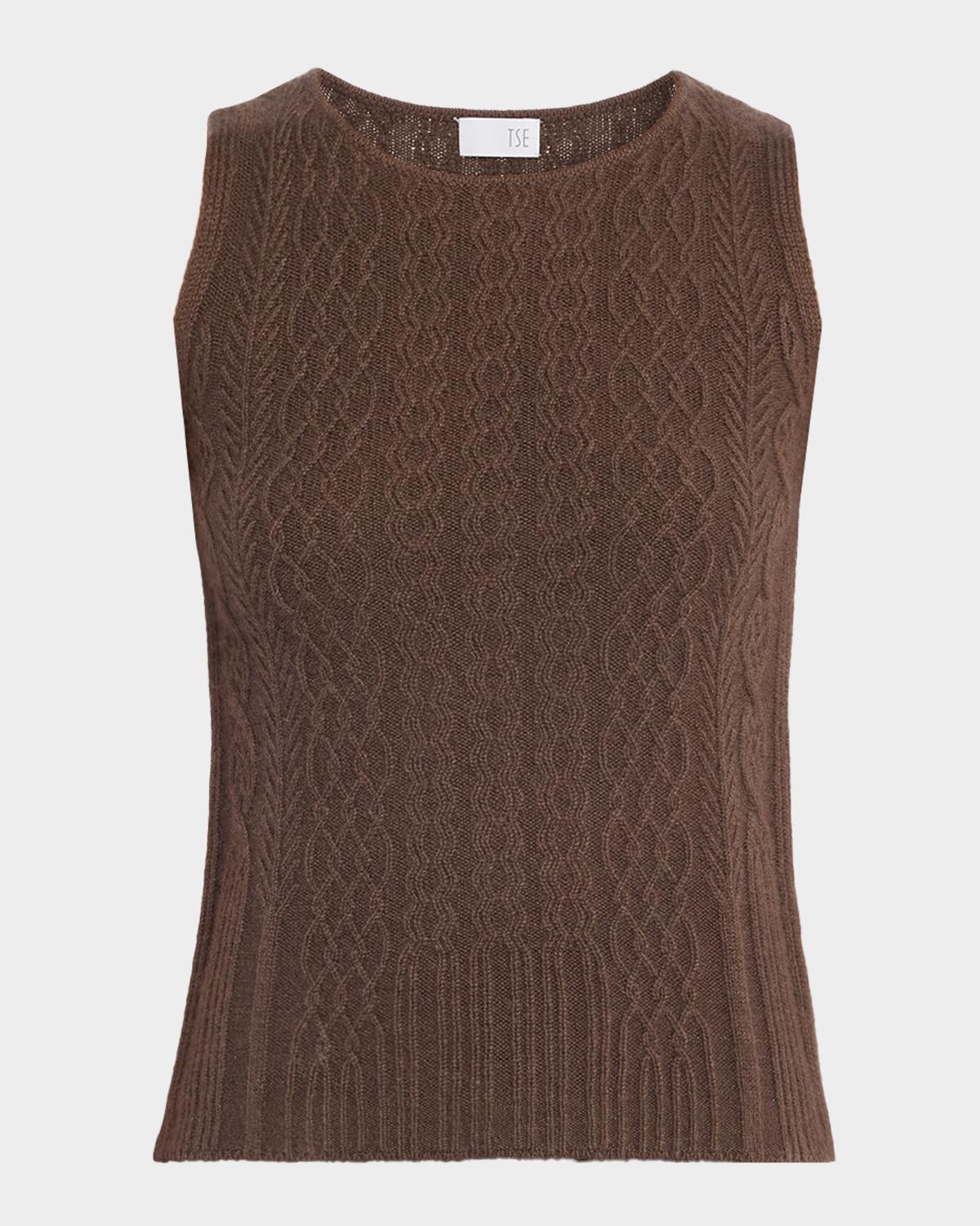TSE Cashmere Cashmere Cable-Knit Sweater Tank
