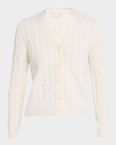 TSE Cashmere Cashmere Entwined Cable-Knit Cardigan