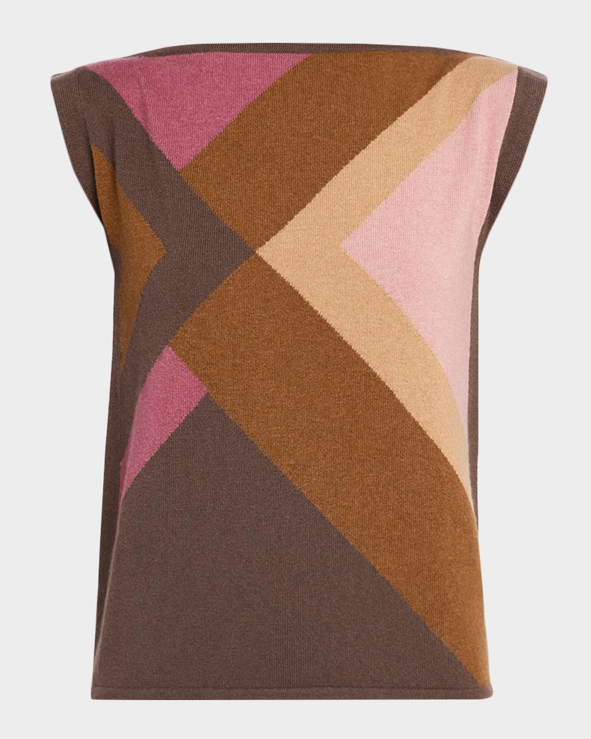 TSE Cashmere Cashmere Geometric Intarsia Sweater