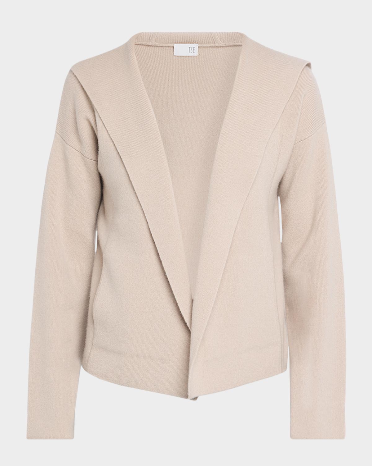 TSE Cashmere Cashmere Open-Front Hooded Jacket
