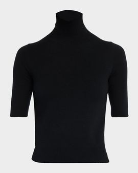 TSE Cashmere Cashmere Short-Sleeve Turtleneck Sweater