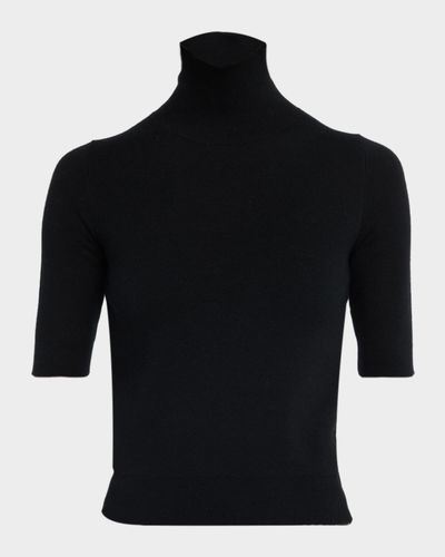 TSE Cashmere Cashmere Short-Sleeve Turtleneck Sweater