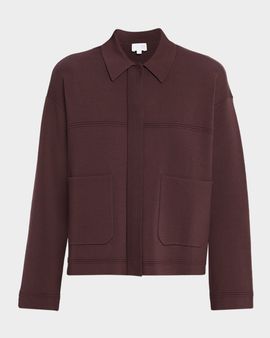 TSE Cashmere Fine Knit Wool-Blend Short Jacket