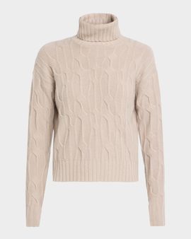 TSE Cashmere Textural Knit Turtleneck Sweater
