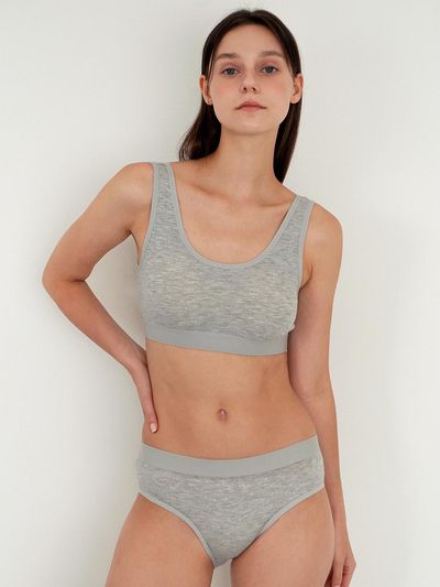 TSH Essential Daily Set - Melange Gray (Bra1+panties 2
