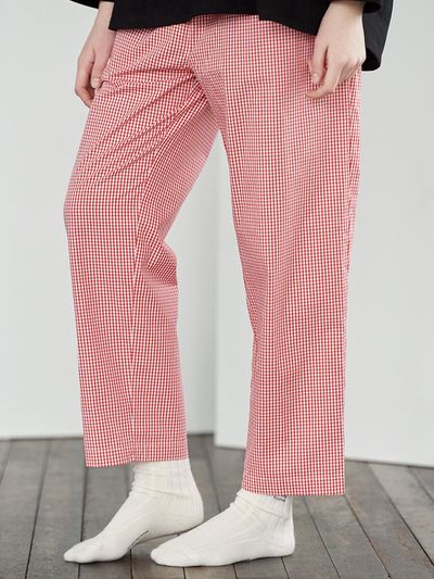 TSH Ongoing Checkered Pants - Red
