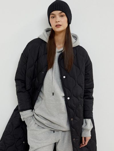 TSH Wave Oversized-fit Long Jacket 3 colors
