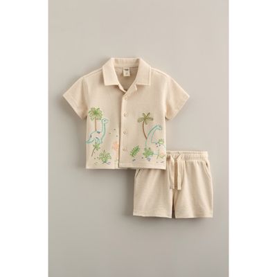 Tucker + Tate Tucker + Tate Embroidered Knit Shirt & Shorts Set