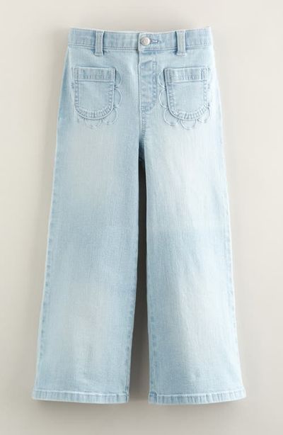 Tucker + Tate Tucker + Tate Kids' Embroidered Scallop Wide-Leg Jeans