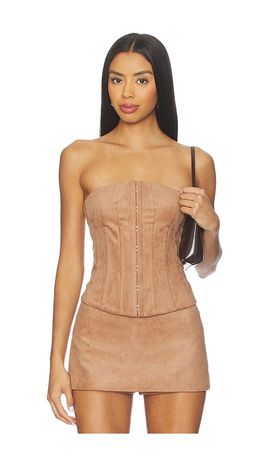 Tularosa Tularosa Jolie Faux Suede Top