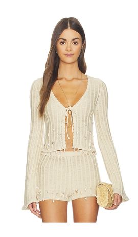 Tularosa Tularosa Nori Shell Embellished Cardigan