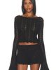 Tularosa Tularosa Zaylee Boat Neck Open Stitch Mini Sweater - 1