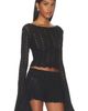 Tularosa Tularosa Zaylee Boat Neck Open Stitch Mini Sweater - 2