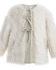 Tulleen Tulleen Faux Fur & Wool Bow Coat - 1