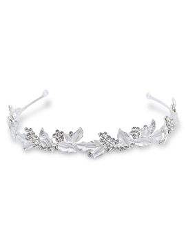 Tulleen Tulleen Girl's Rhinestone Leaf Pattern Headband