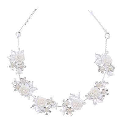 Tulleen Tulleen Rhinestone Floral Garland Hair Vine
