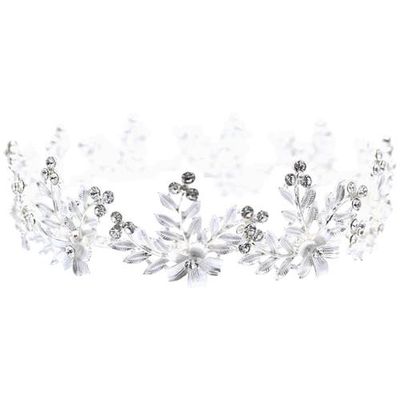 Tulleen Tulleen Rhinestone Floral Wreath Crown