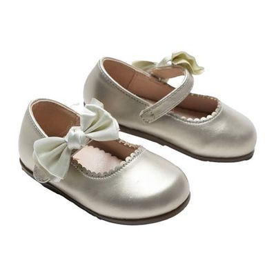 Tulleen Tulleen Satin Elodie Rhinestone Bow Flats