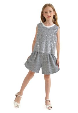 Tulleen Tulleen Sequin Sleeveless Shorts Set