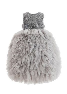 Tulleen Tulleen Textured Bodice Tulle Gown