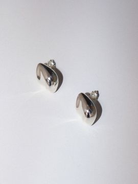 turntable Conch Earring_ Silver