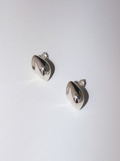 turntable Conch Earring_ Silver
