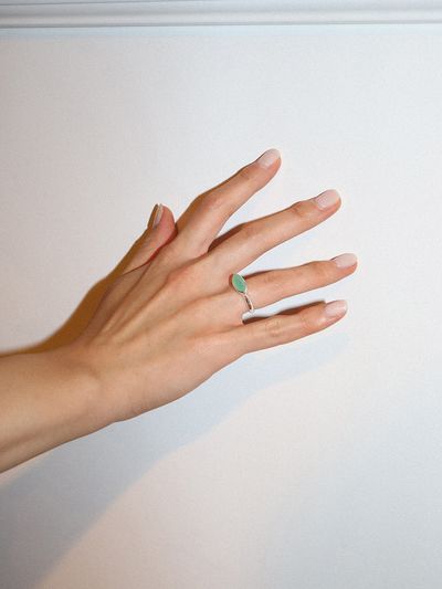 turntable Lake Chrysoprase Ring_ Silver