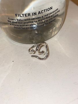 turntable Melting Round Ring_ Silver
