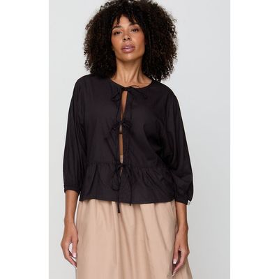 Turtledove London Turtledove London Organic Cotton Blake Tie Front Top