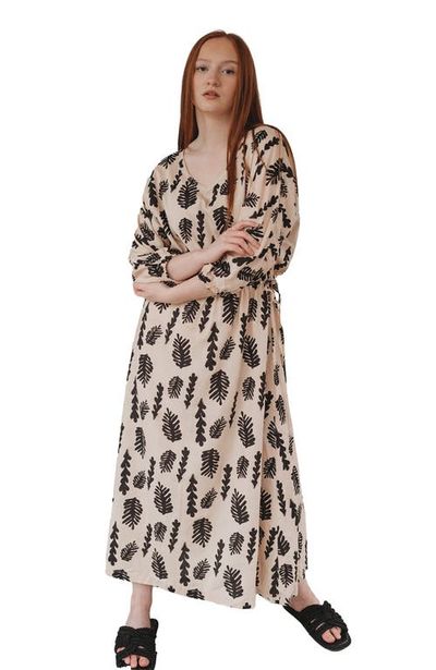 Turtledove London Turtledove London Organic Cotton Kaya Seaweed Print Maxi Dress