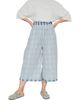 Turtledove London Turtledove London Organic Cotton Marine Check Print Reversible Crop Trousers - 1