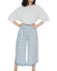 Turtledove London Turtledove London Organic Cotton Marine Check Print Reversible Crop Trousers - 3