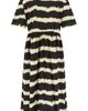 Turtledove London Turtledove London Organic Cotton Matilda Wavy Stripe Midi Dress - 3