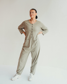 Turtledove London Turtledove London Organic Cotton Mila Long Sleeve Jumpsuit