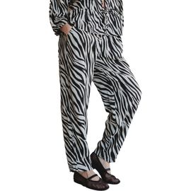 Turtledove London Turtledove London Organic Cotton Multicolor Zebra Streak Print Barrel Leg Trousers 