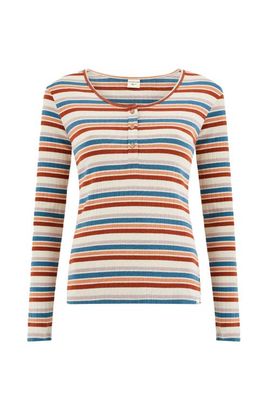 Turtledove London Turtledove London Organic Cotton Nora Stripe Print Top