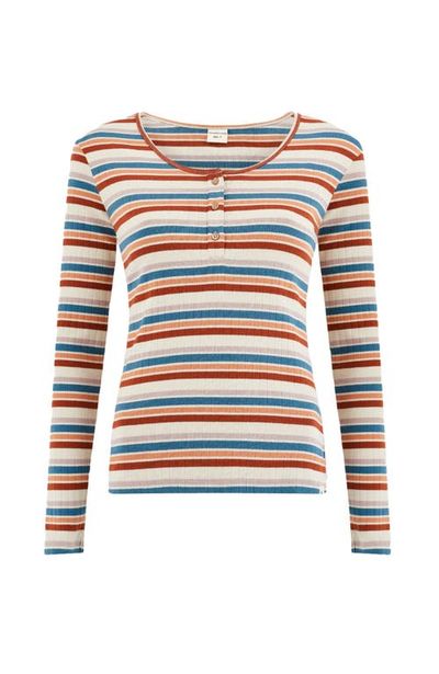 Turtledove London Turtledove London Organic Cotton Nora Stripe Print Top