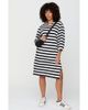 Turtledove London Turtledove London Organic Cotton Rosa Bold Stripe Print Midi Dress - 1