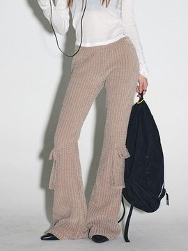TWEE Cargo Elastic Waist Bootcut Pants