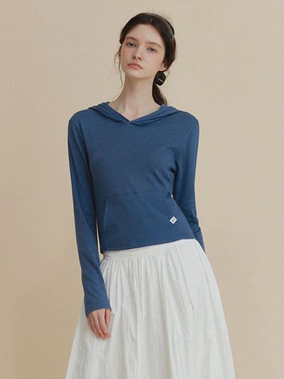 TWEE Knit Kangaroo Pocket Cotton Modal Hoodie