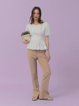 TWEE Montes Asymmetric Slit Straight Trousers