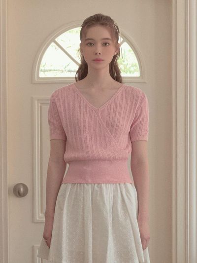TWEE Netty Wrap Summer Knit Top