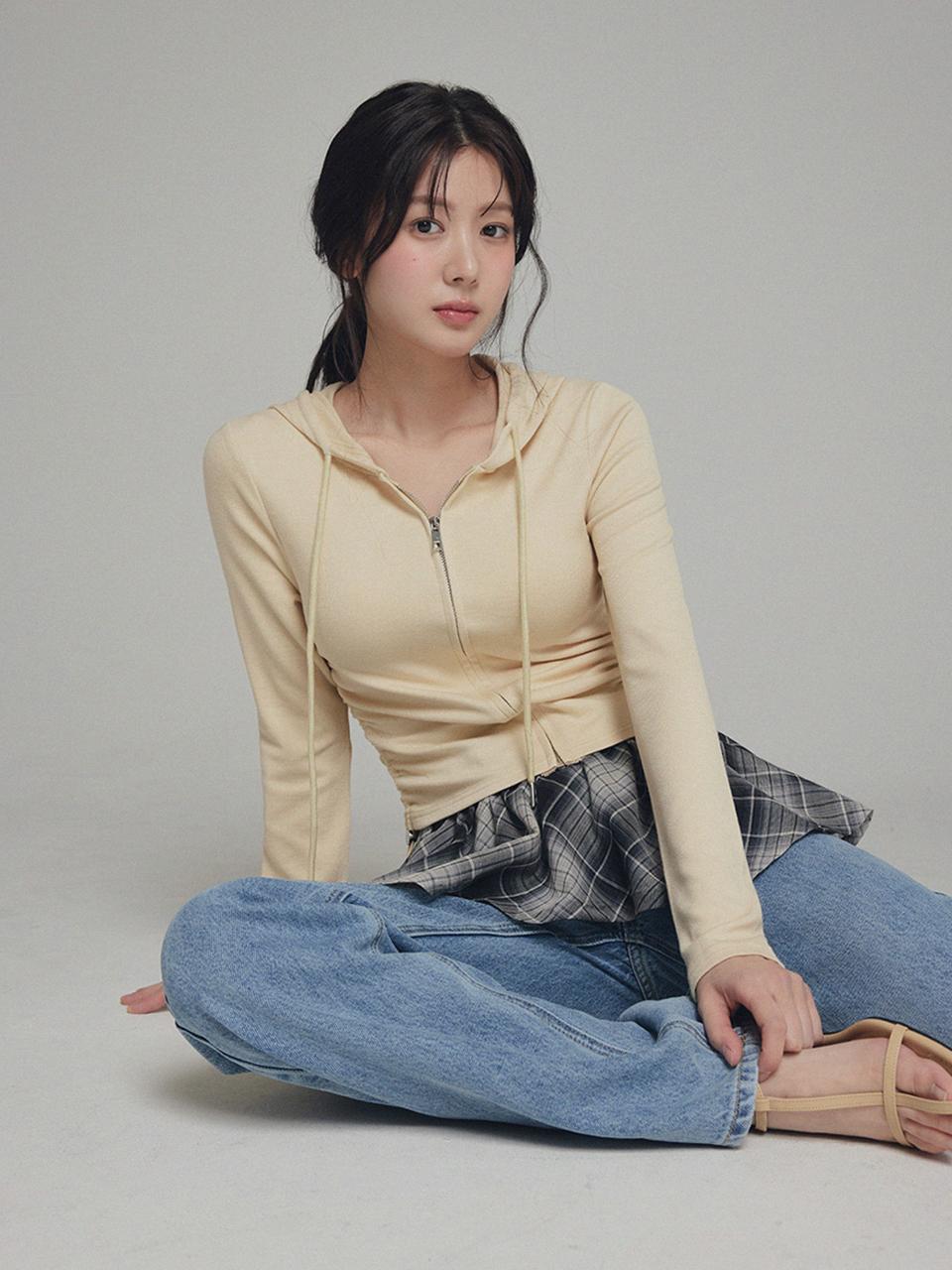TWEE [TWEE] Dance Check Layered Skirt