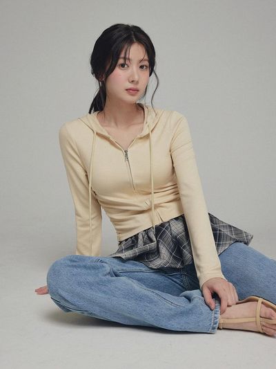 TWEE [TWEE] Dance Check Layered Skirt