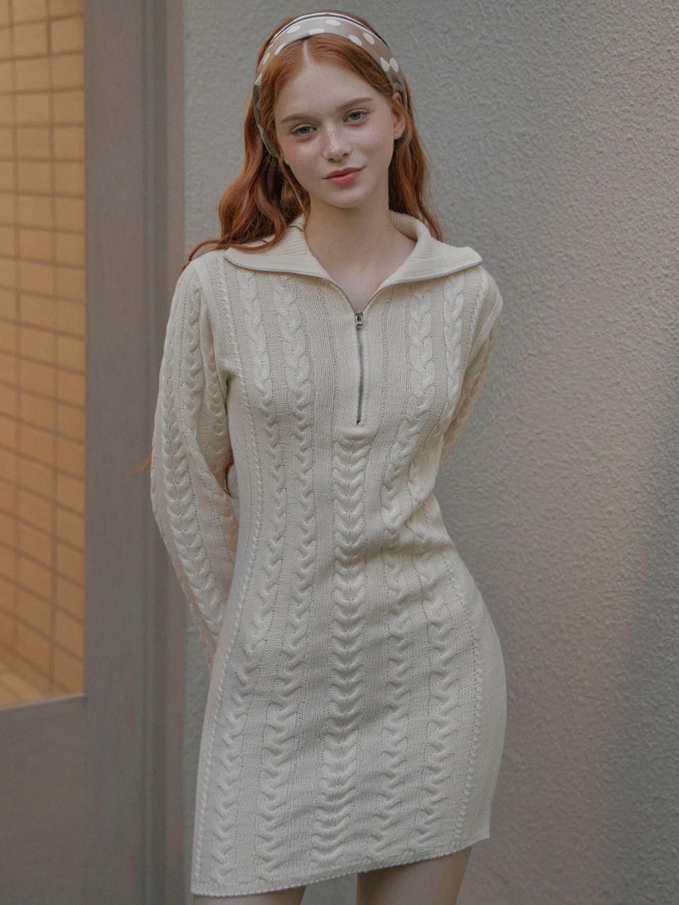 TWEE [TWEE] Eria Twisted Knitwear dress