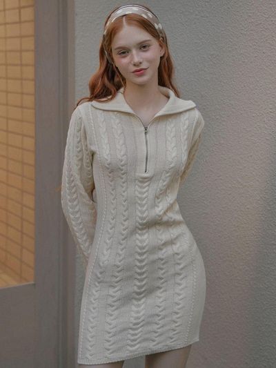 TWEE [TWEE] Eria Twisted Knitwear dress