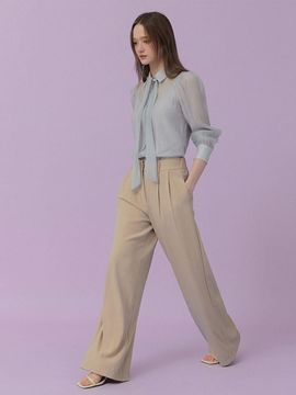 TWEE [TWEE] Femme Pintuck Wide Long Trousers