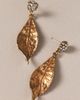 Twigs & Honey Antique Leaf Drop Earrings - 1